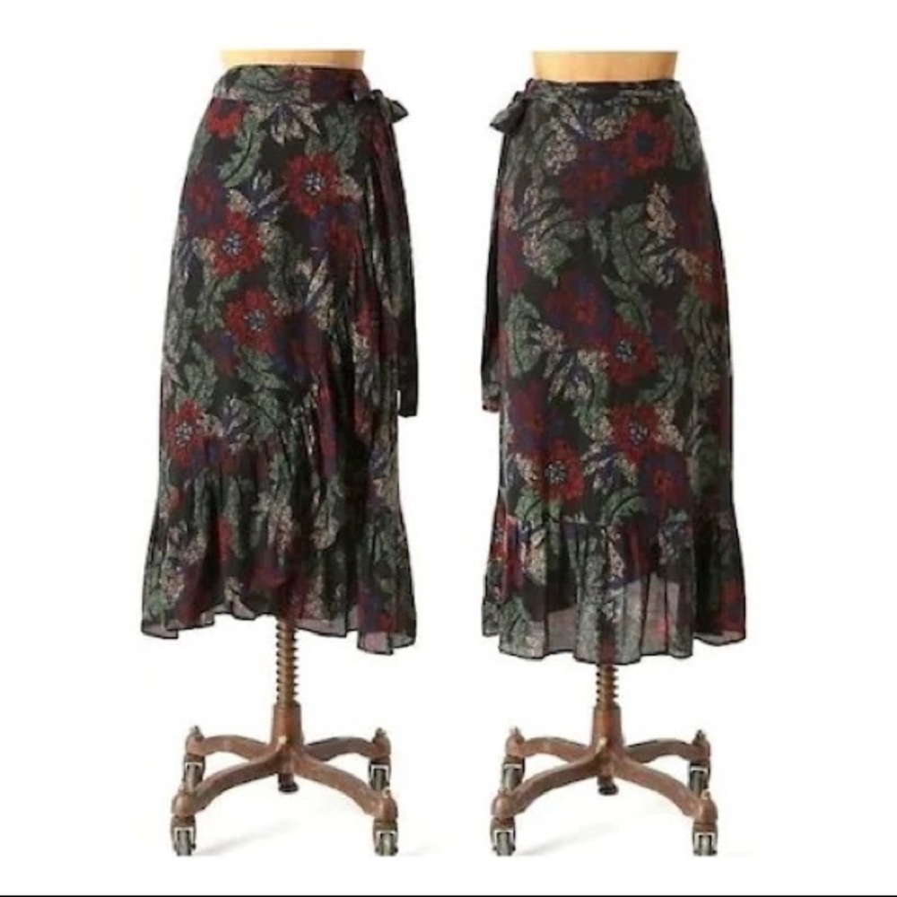 ANTHROPOLOGIE MAPLE wrap skirt, S